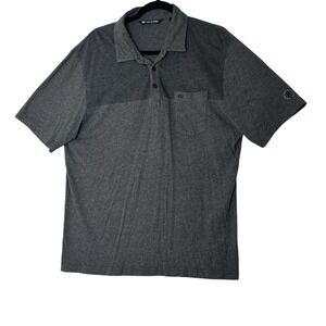 Travis Mathew Golf Polo Shirt Mens Large Gray Stripe Golf Athleisure Outdoor‎